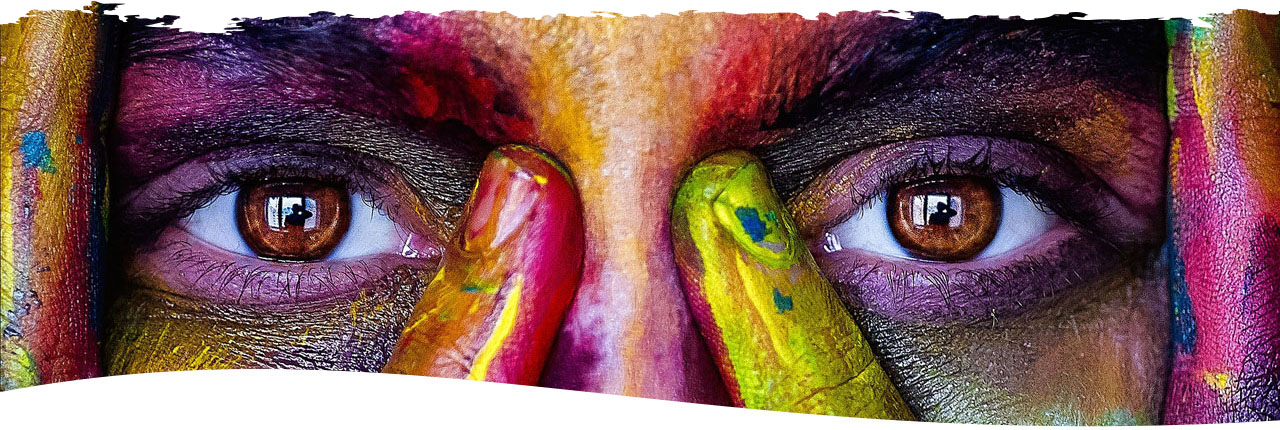 HS Grafik + Druck Buntes Gesicht